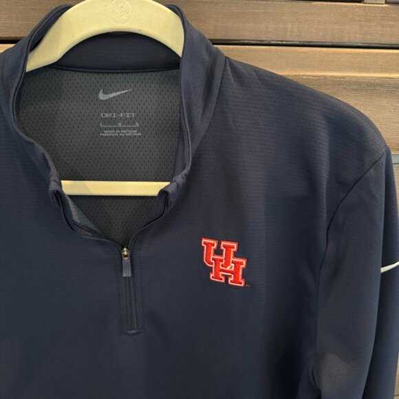 Nike Dri-Fit University of Houston Cougars Quarter Zip Women’s Large Navy UofH - Picture 2 of 8